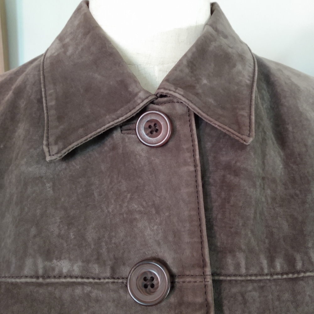 Spiegel Suede Leather Blazer, M - Picture 5 of 9